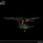 نمای پارک سراب و شهر فریدونشهر در شب