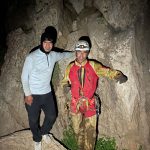 چاه غار گولن چفت - عکس یادبود با یوسف سورنی نیا